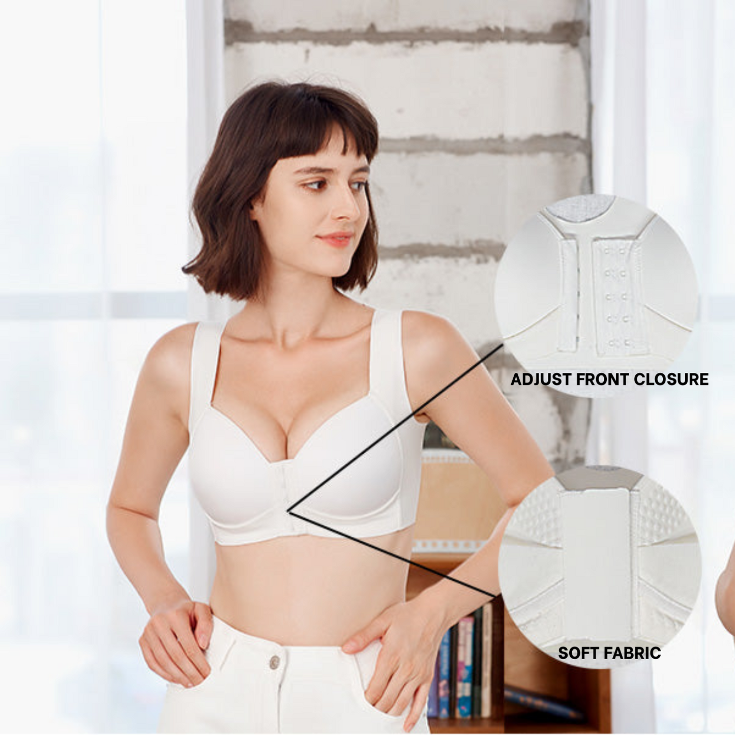 Front Button Large Size Push Up Bras