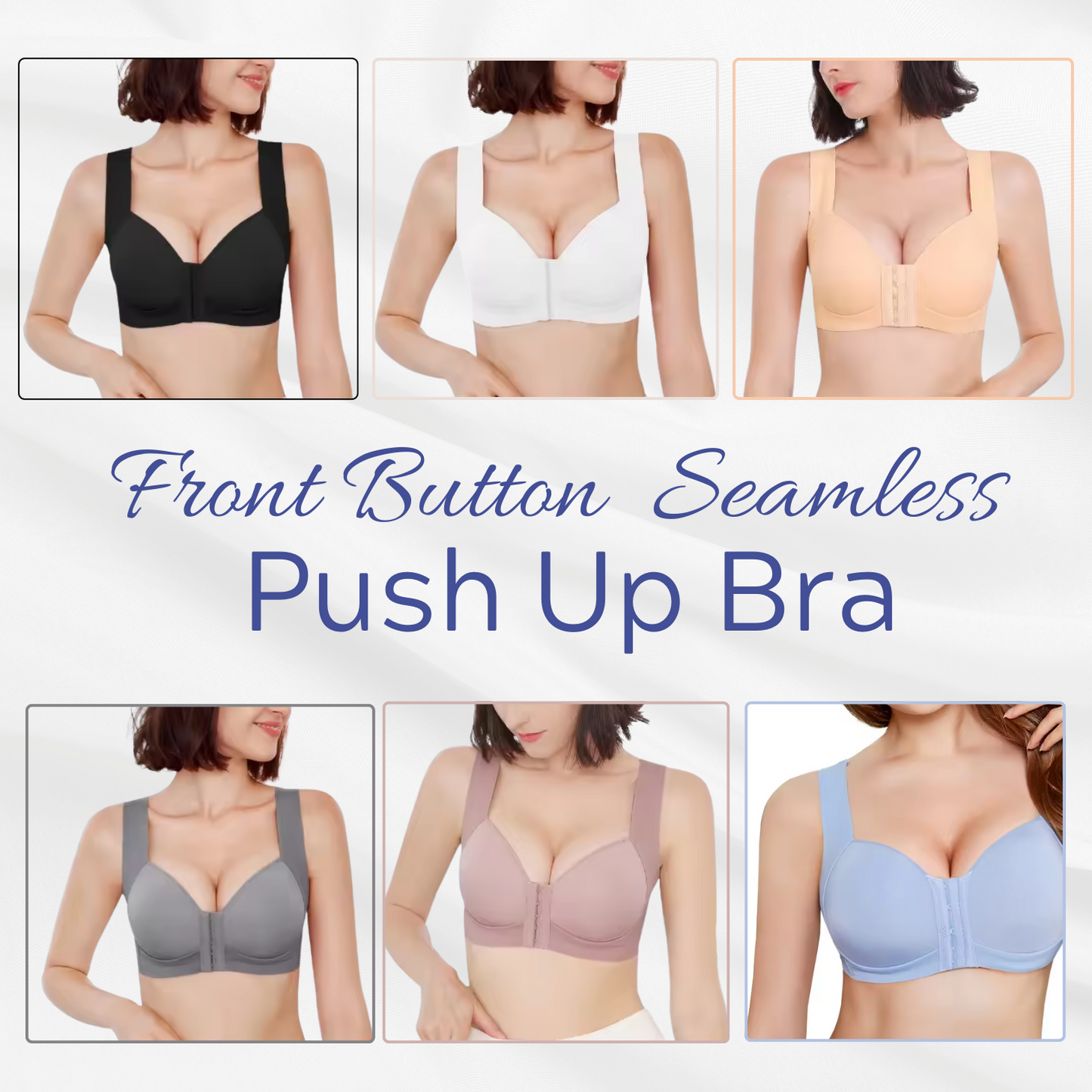 Front Button Large Size Push Up Bras