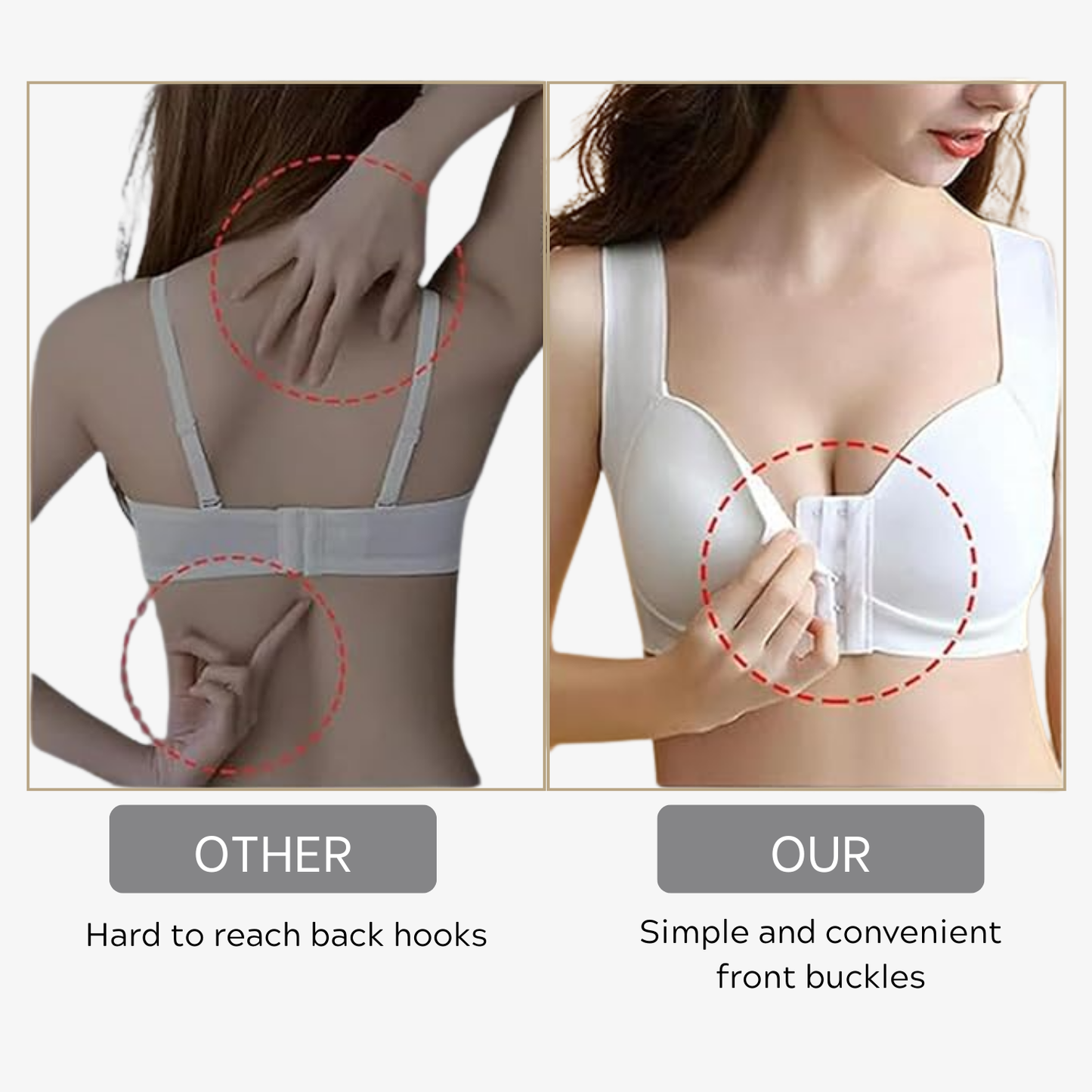 Front Button Large Size Push Up Bras