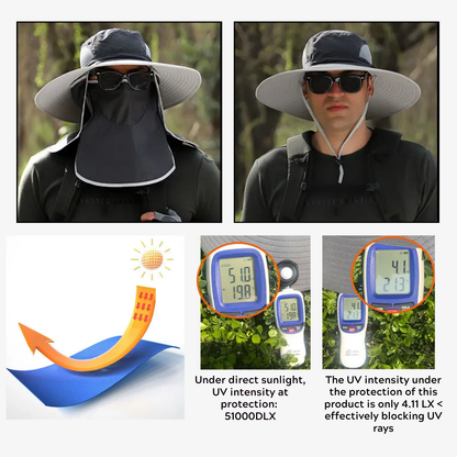 Big Brim Solar Rechargeable Fan Fishing Hats