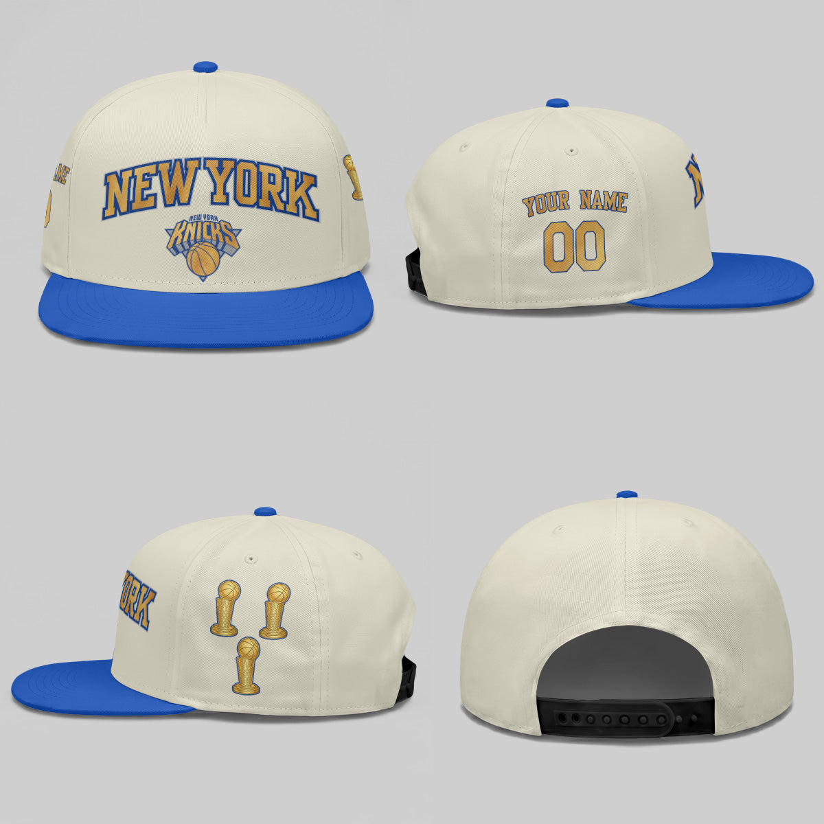 NYK 2026 Gold Champions Personalized Snapback Cap - Printed
