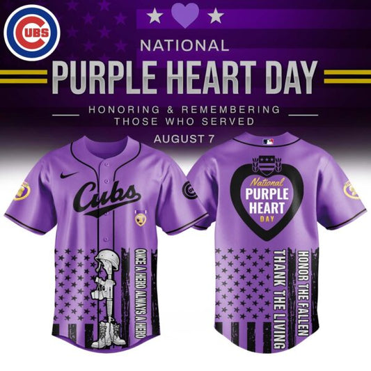 Chicago Cubs x Purple Heart Day Jersey - Printed