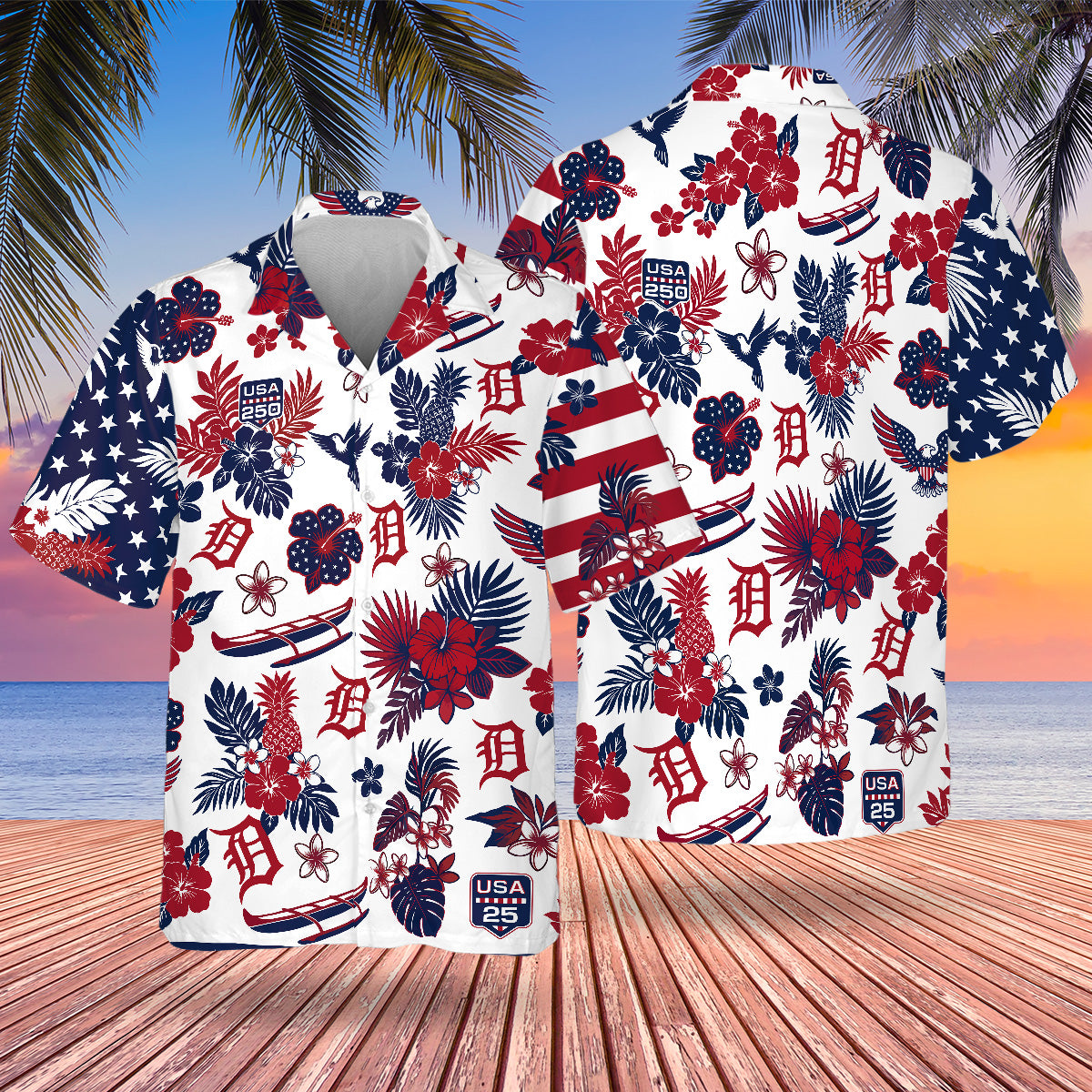 PHI Special Semiquincentennial Hawaiian Design Button Shirt V2