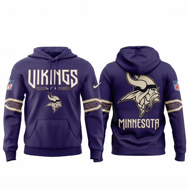 MIN 2026 Rivalries Norse Pattern Pullover Hoodie - Printed