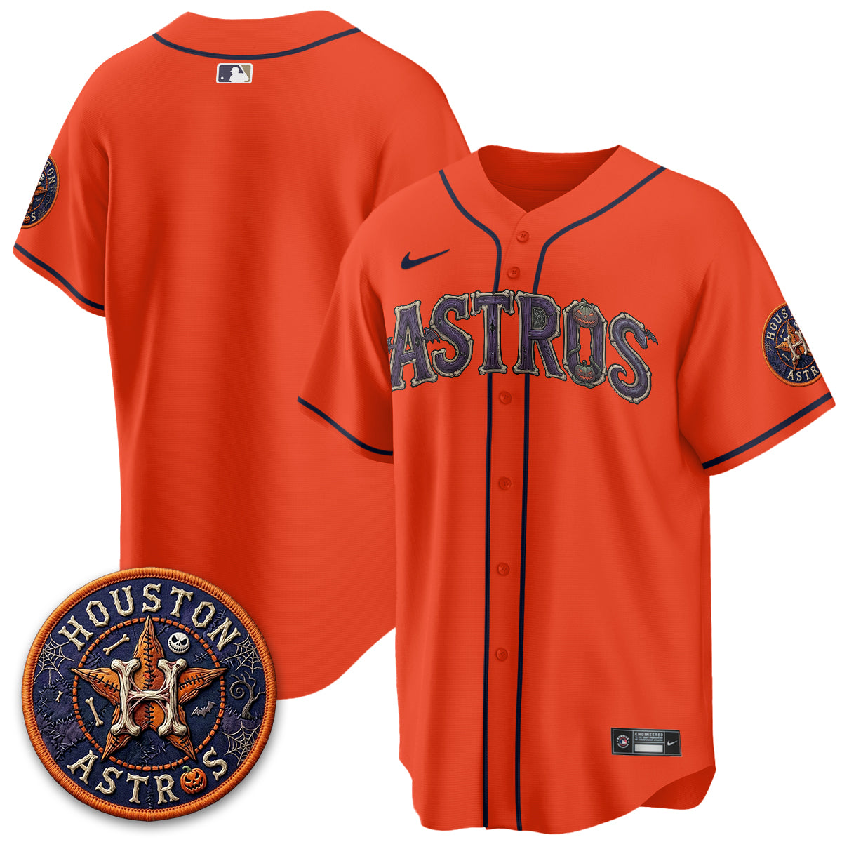 Houston Astros Nightmare Vapor Limited Jersey - Stitched