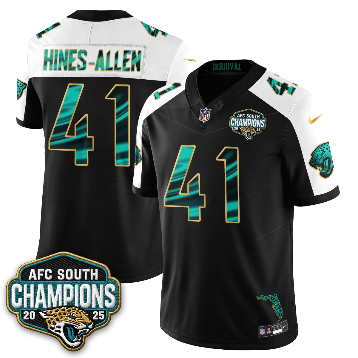 Jacksonville Jaguars Fangear Edition Vapor Jersey - Stitched