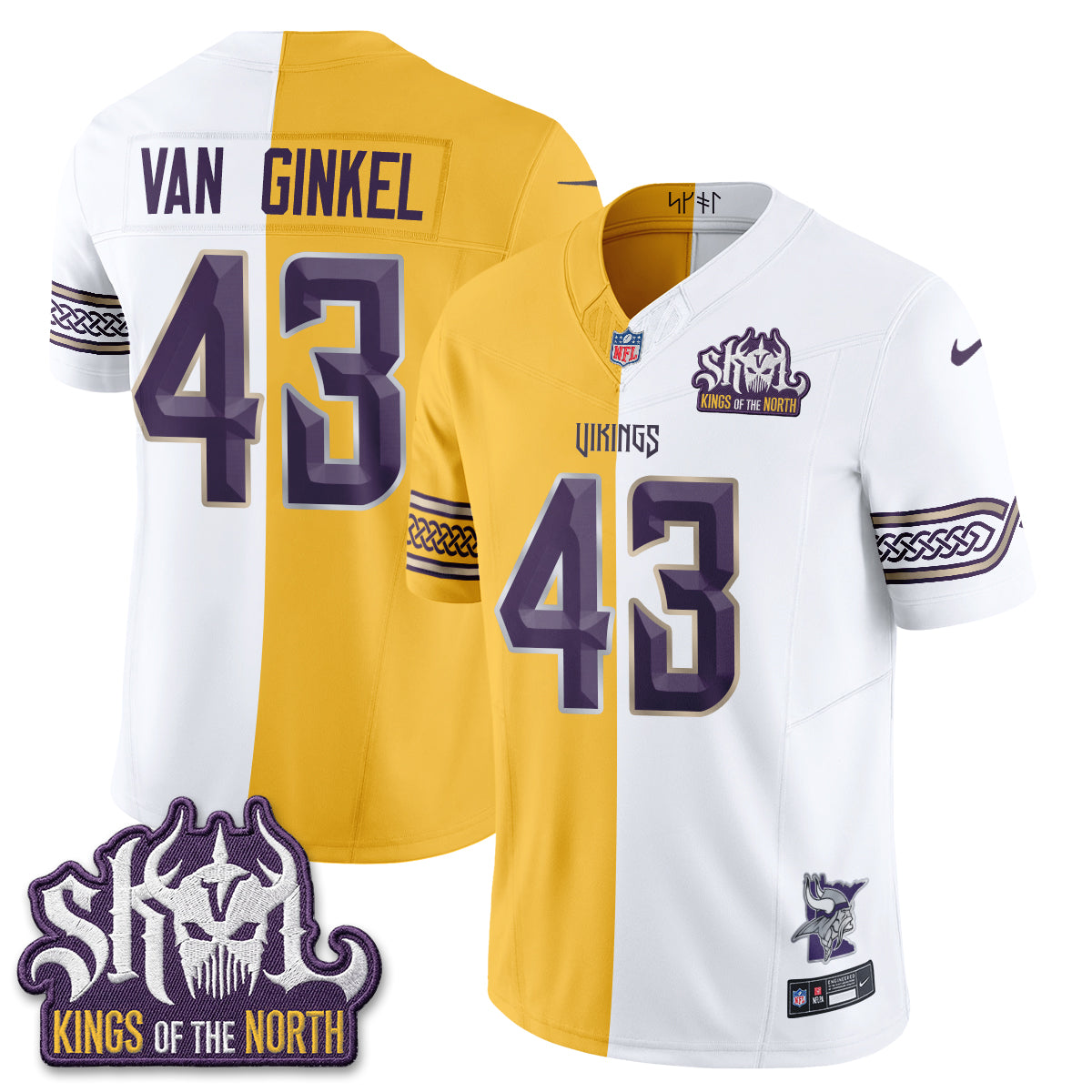 Minnesota Vikings 2026 Rivalries Split V2 Vapor Jersey - Stitched