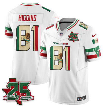 Houston Texans 25 Seasons Mexico Style Vapor Jersey - Stitched