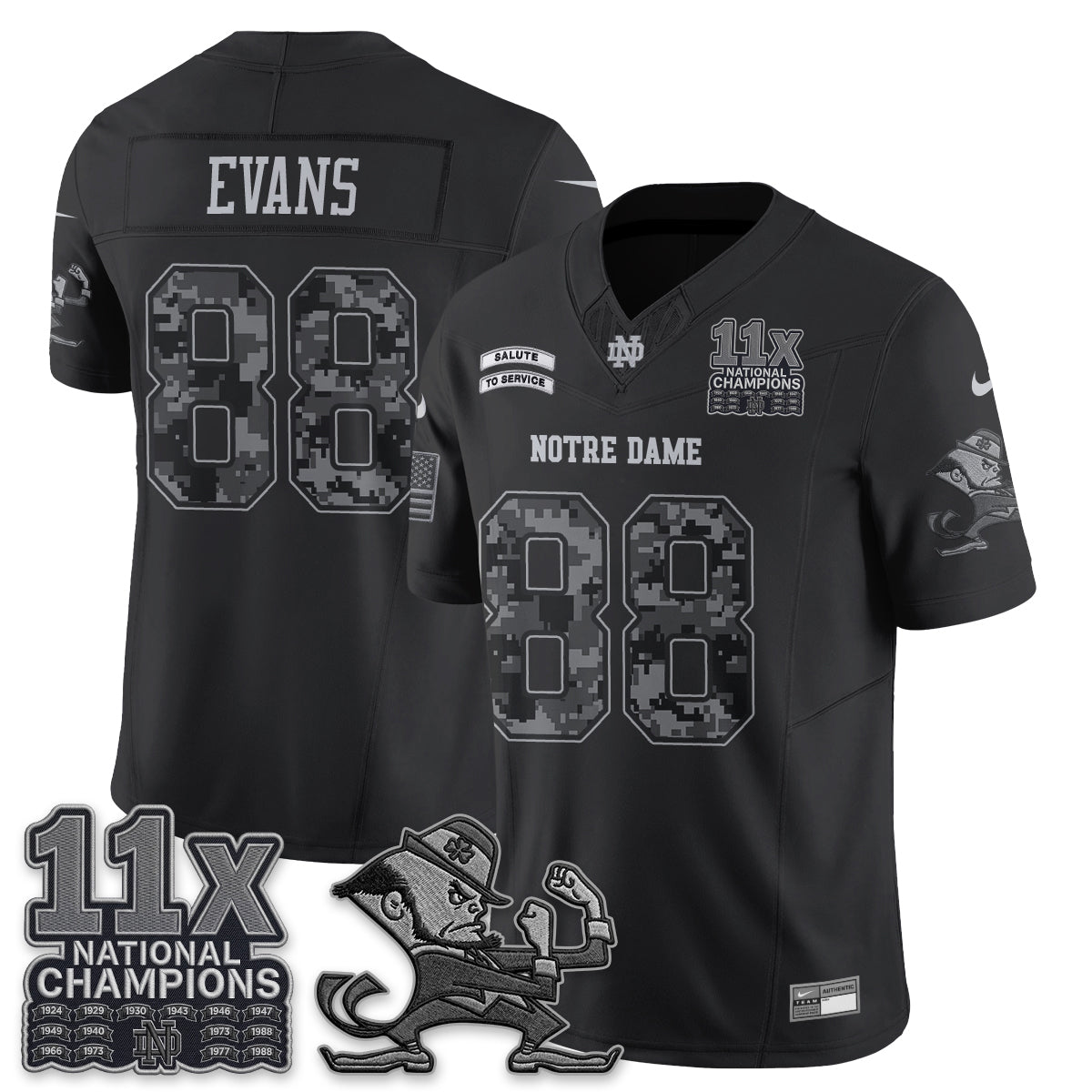 ND 2026 Salute to Service Vapor Jersey - Stitched