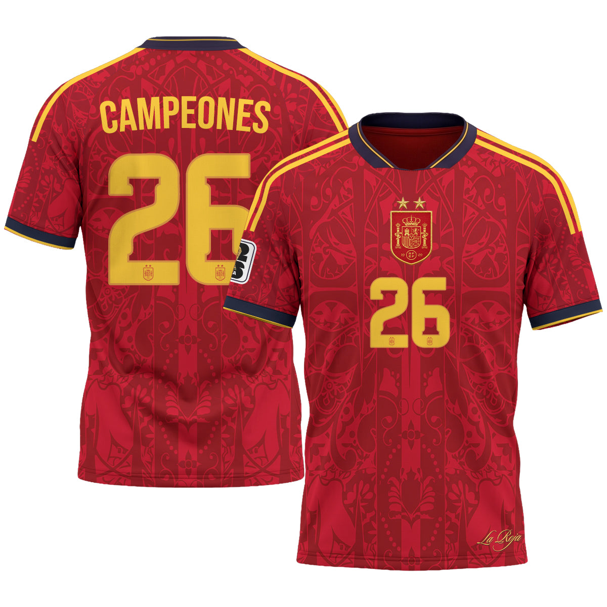 Spain 2026 Soccer Champions Vapor Jersey V2- Printed