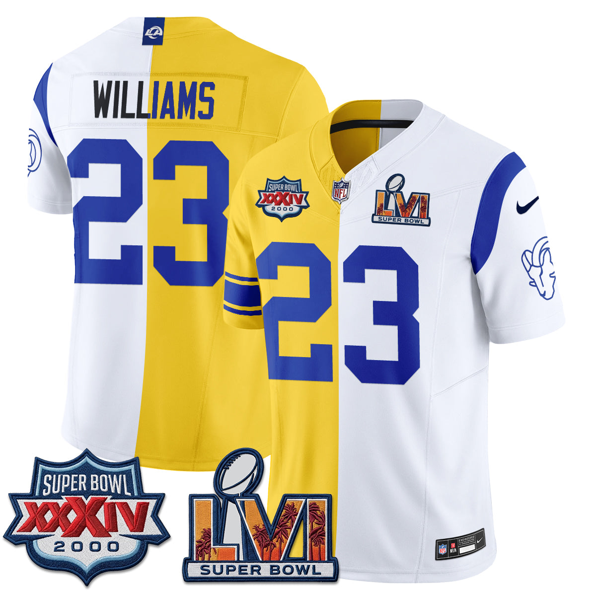 Los Angeles Rams Split Vapor Jersey - Stitched