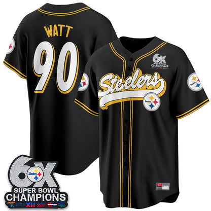 Pittsburgh Steelers 6x SBowl Baseball Vapor Jersey - Stitched
