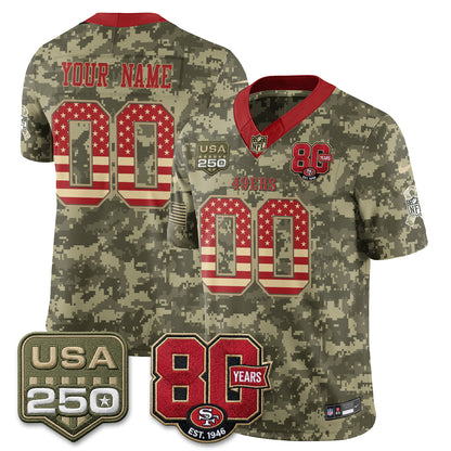 SF 2026 Salute to Service Edition Vapor Custom Jersey - Stitched