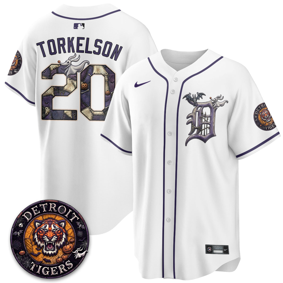 Detroit Tigers Nightmare Edition Vapor Limited Jersey - Stitched