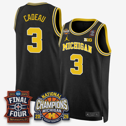 MICH Basketball National Champions Big Text Limited Vapor Jersey - All Stitched