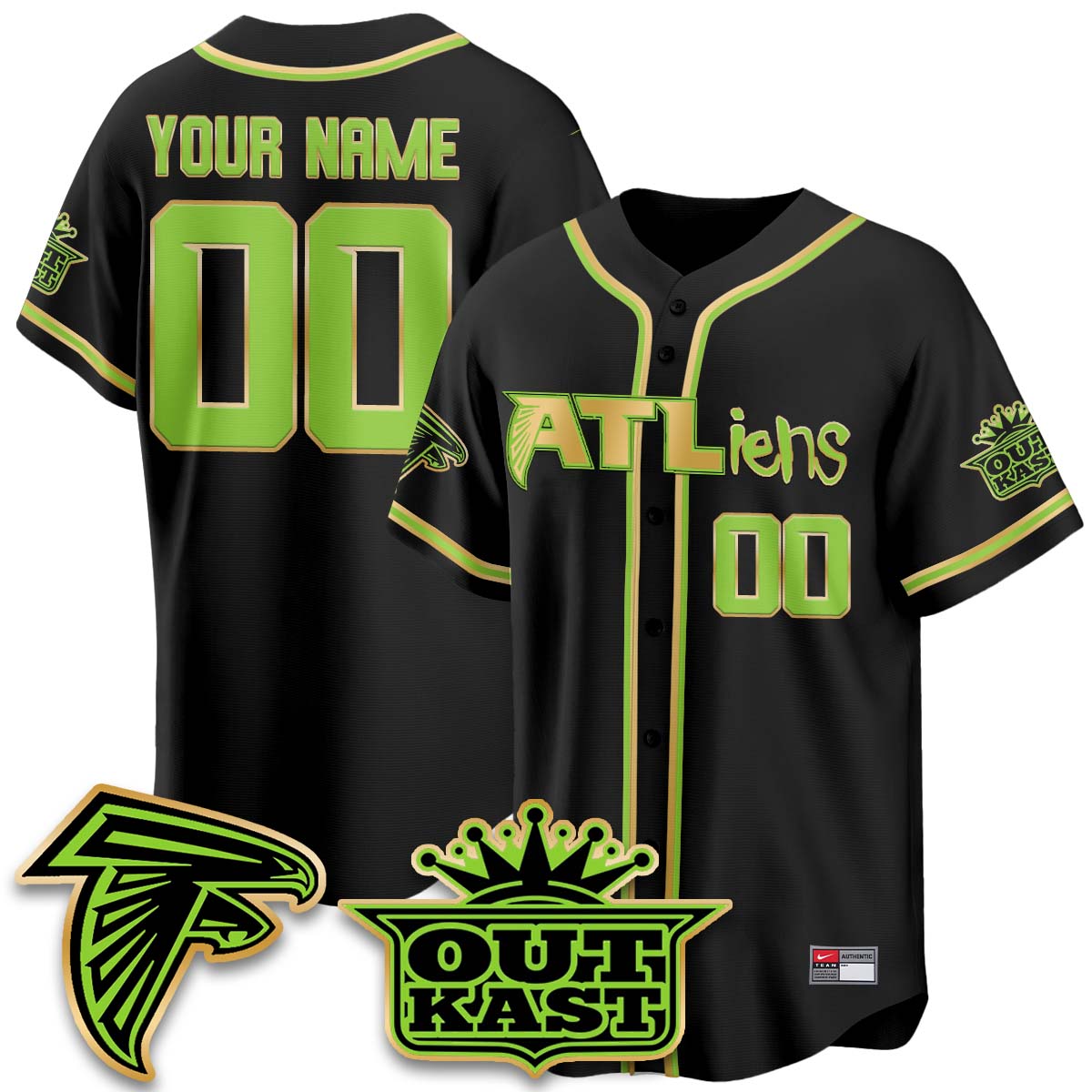 ATL 30th Anniversary ATLiens Baseball Custom Vapor Jersey - Stitched