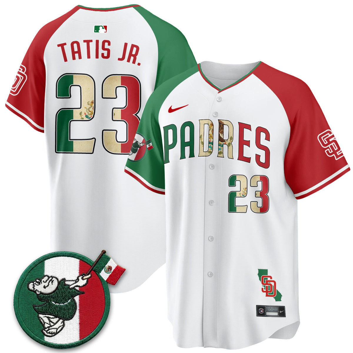 San Diego Padres Mexico Style Vapor Jersey - Stitched
