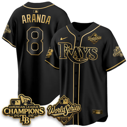 TB 2026 AL Champions Gold Edition Vapor Jersey - Stitched