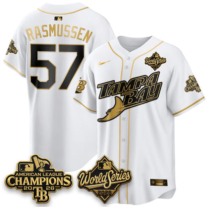 TB 2026 AL Champions Gold Edition Vapor Jersey - Stitched