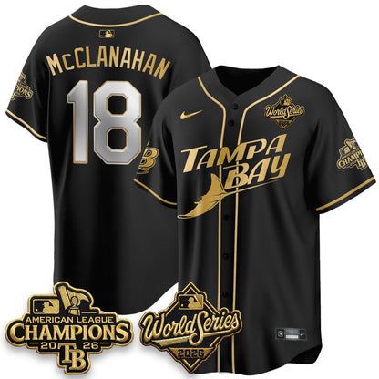 TB 2026 AL Champions Black Gold Edition Vapor Jersey V2- Stitched