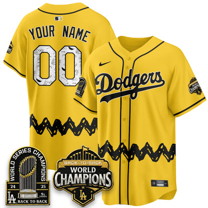 Los Angeles Dodgers x P-nuts Style Vapor Custom Jersey - Stitched