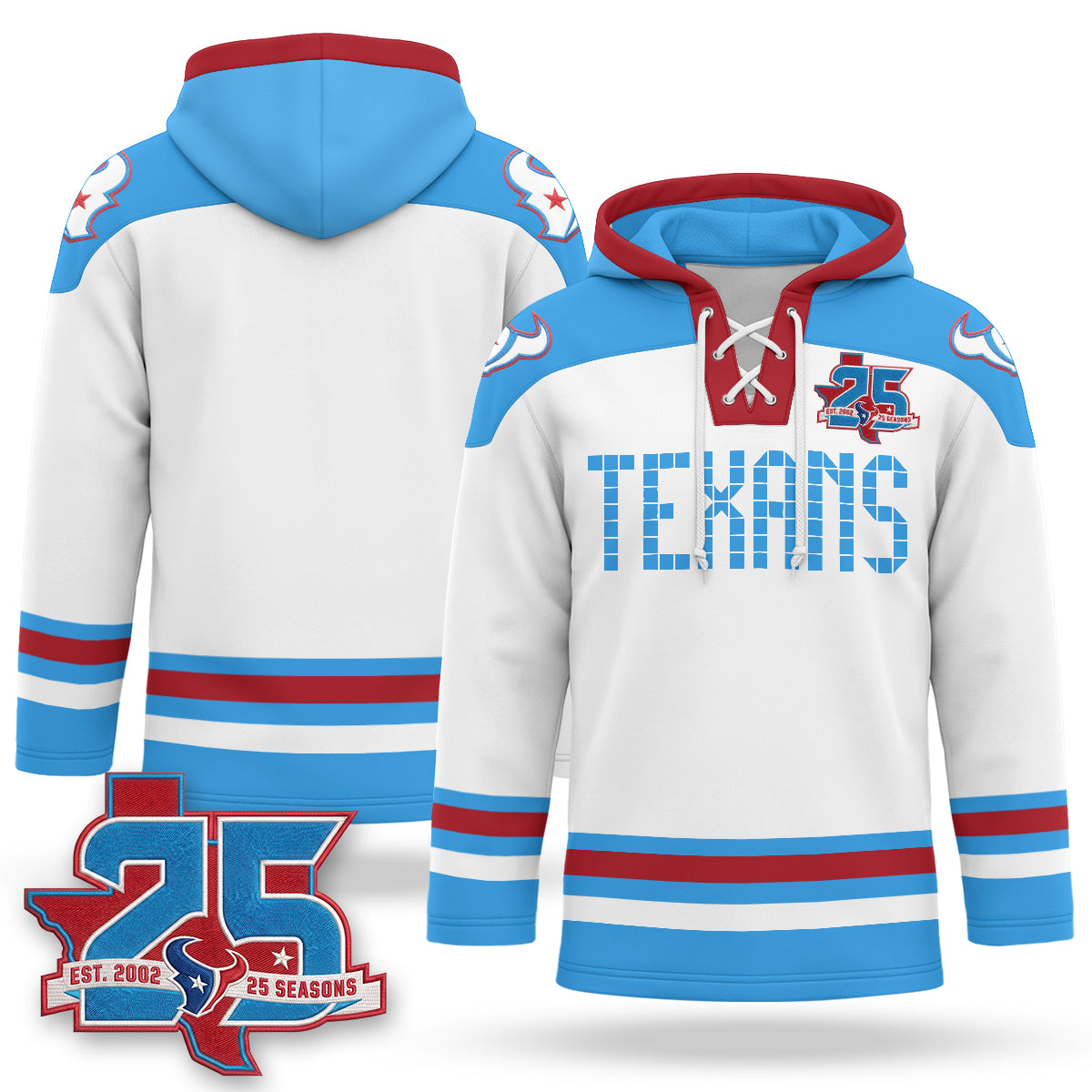 Houston Texans 2026 Rivalries Fleece-Lined Hockey Hoodie - Stitched