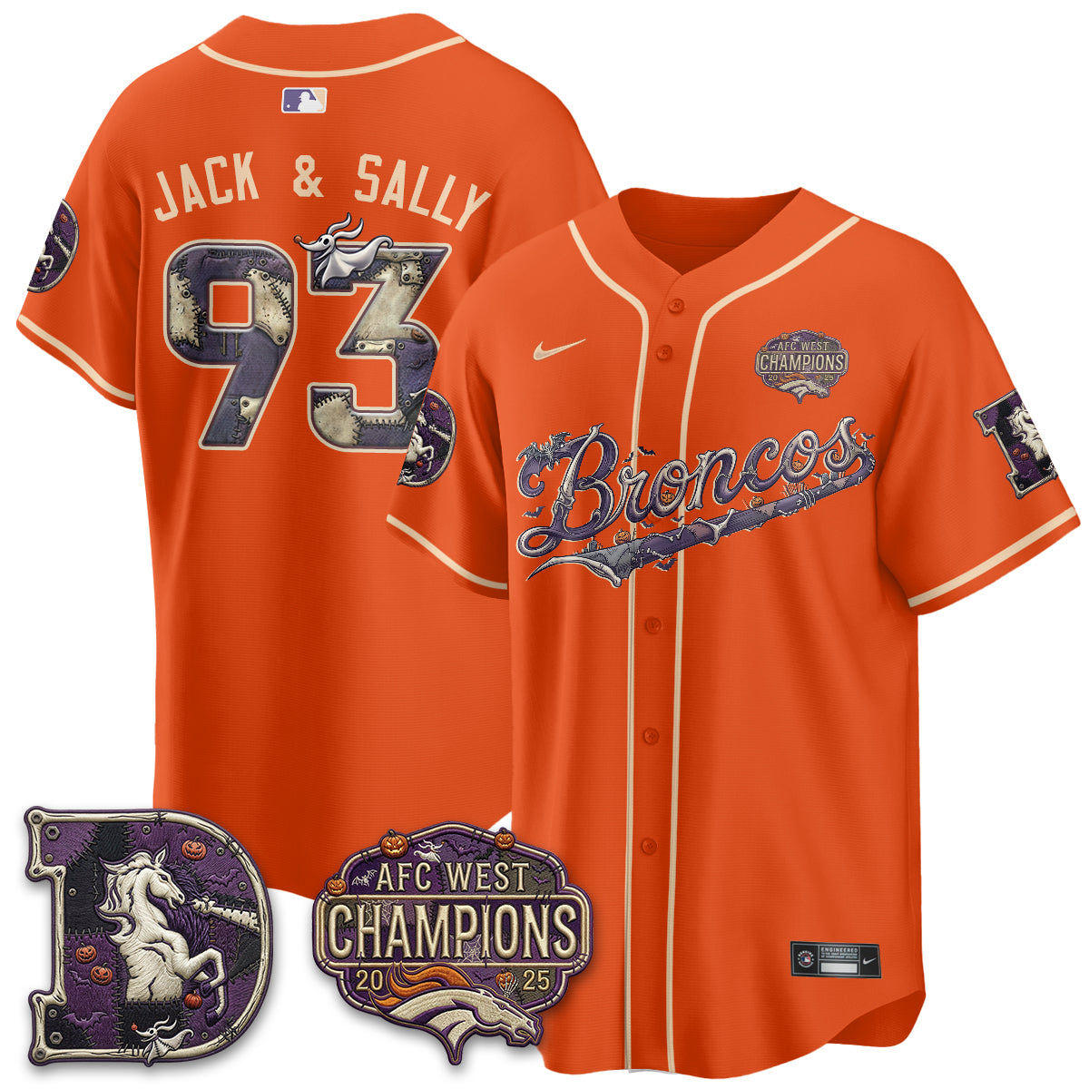DEN 2026 Nightmare Edition Vapor Baseball Jersey - Stitched