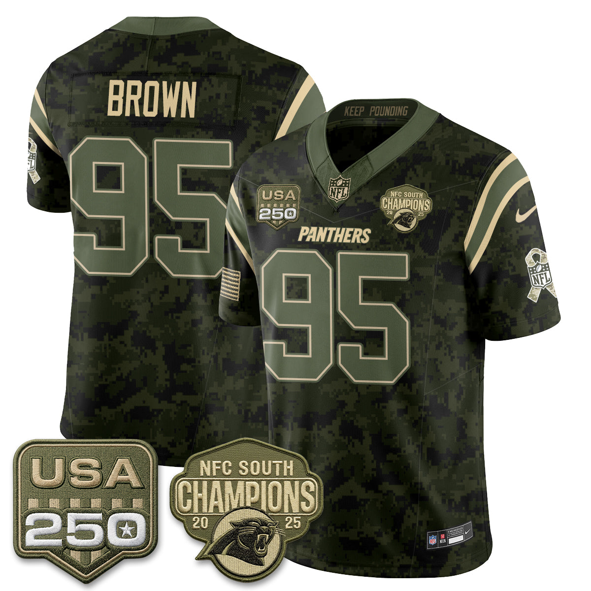 Carolina Panthers 2026 Salute To Service Edition Vapor Jersey - Stitched
