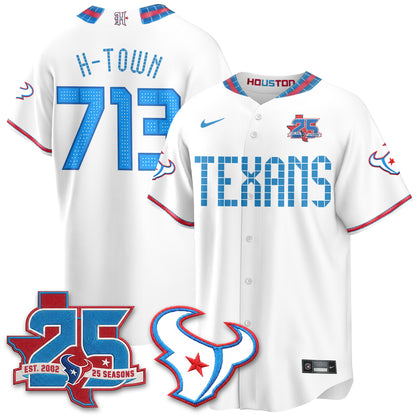 Houston Texans 2026 Rivalries Baseball Vapor Jersey - Stitched