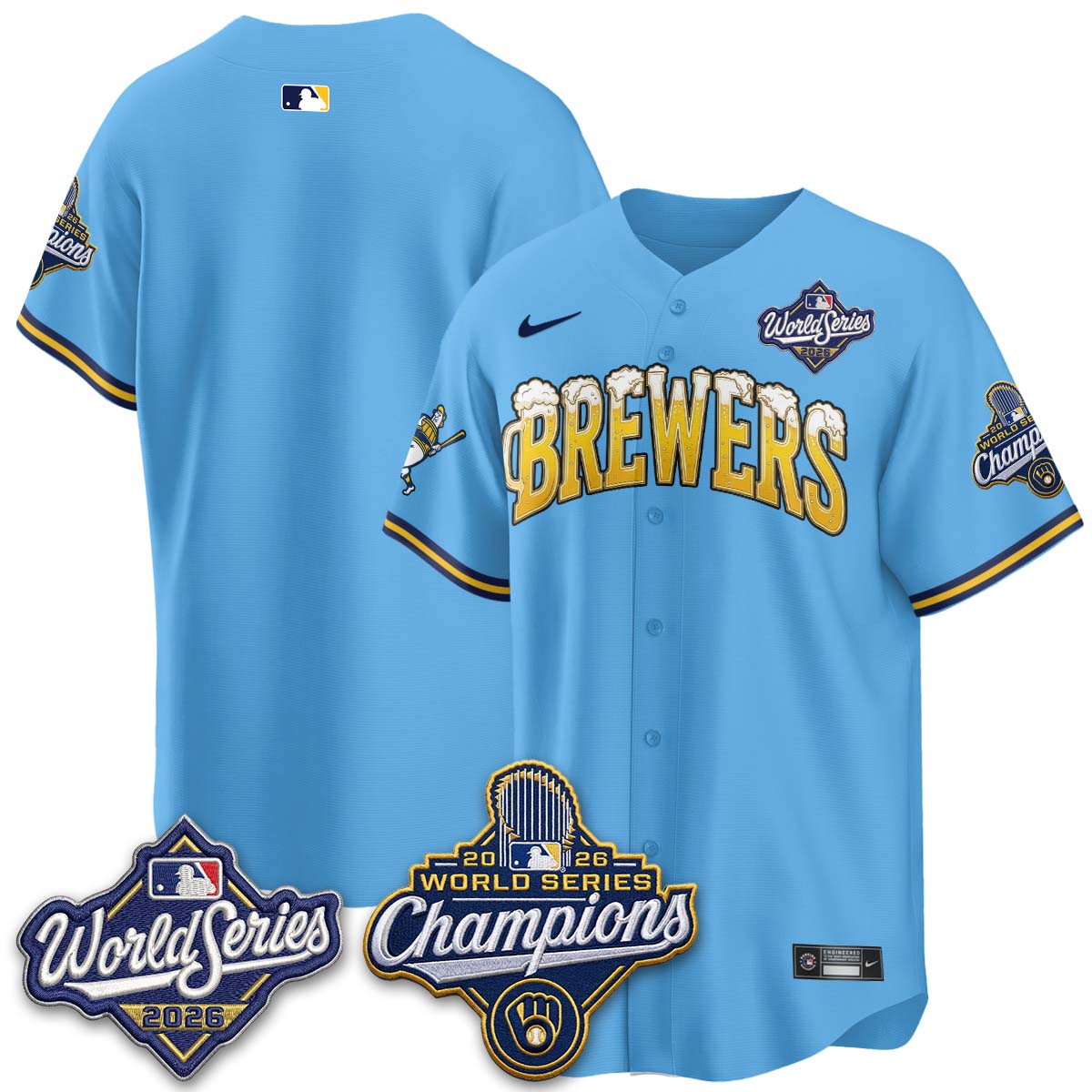 MIL "Pitcher & Pint" 2026 WS Champions Vapor Jersey - Stitched