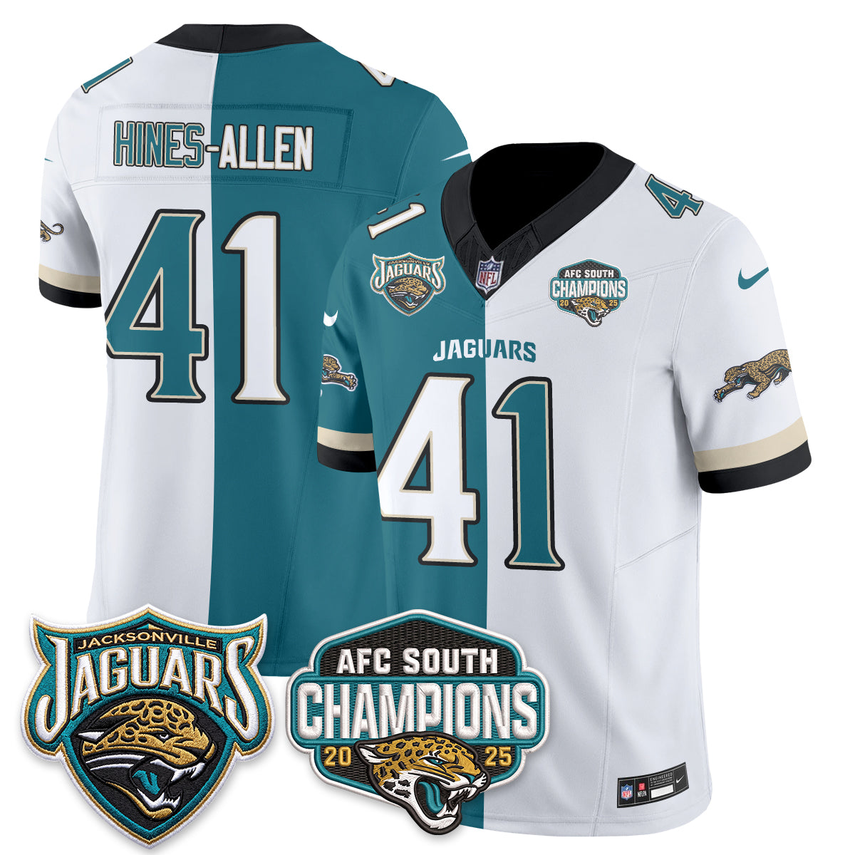 Jacksonville Jaguars Split Edition Vapor Jersey - Stitched