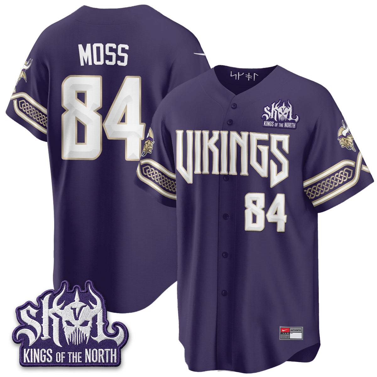 Minnesota Vikings 2026 Rivalries Edition Baseball Vapor Jersey - Stitched