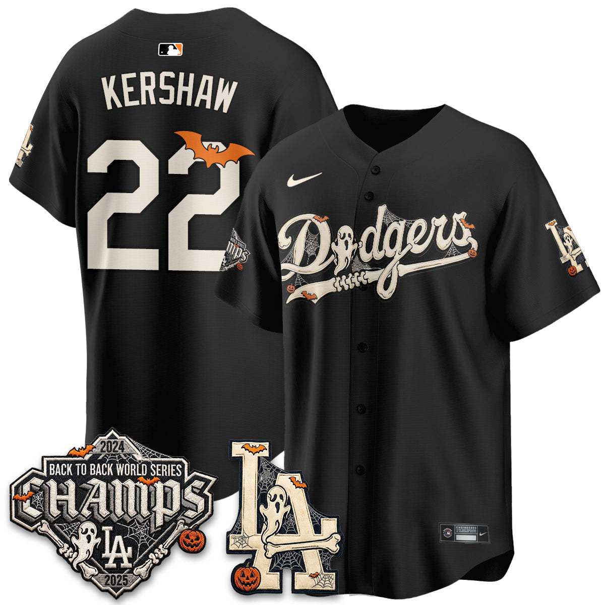Los Angeles Dodgers Halloween 2026 Vapor Jersey - Stitched