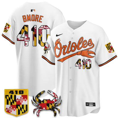 Baltimore Orioles Crab x Maryland Vapor Limited Jersey - Stitched