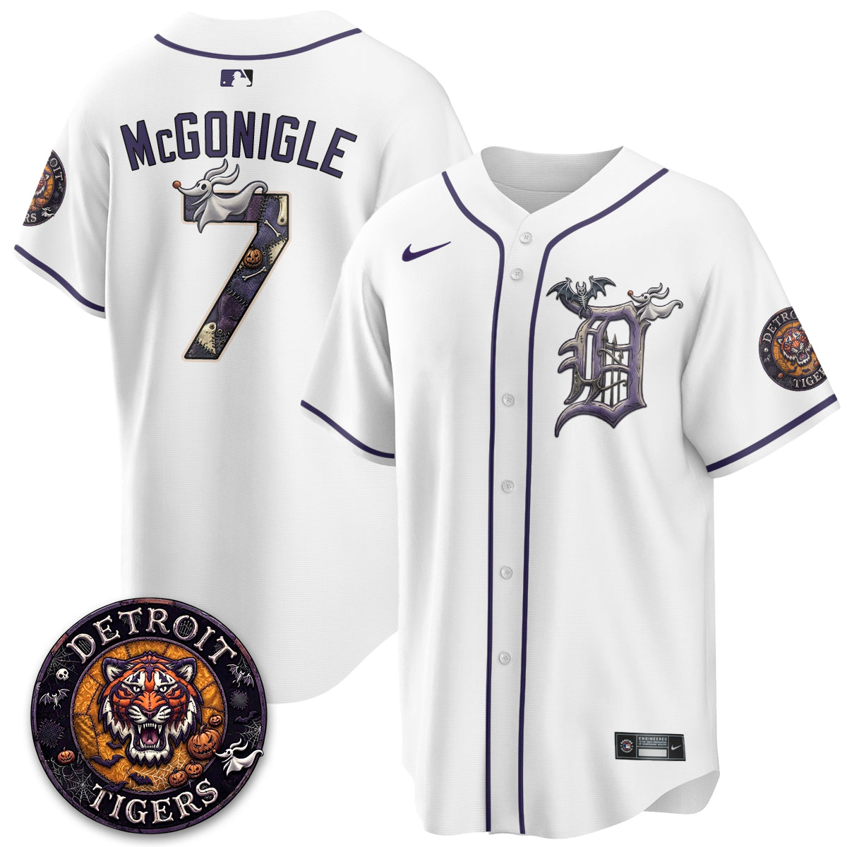 Detroit Tigers Nightmare Edition Vapor Limited Jersey - Stitched