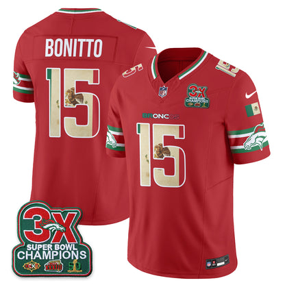 Denver Broncos Mexico Edition Vapor Jersey - Stitched