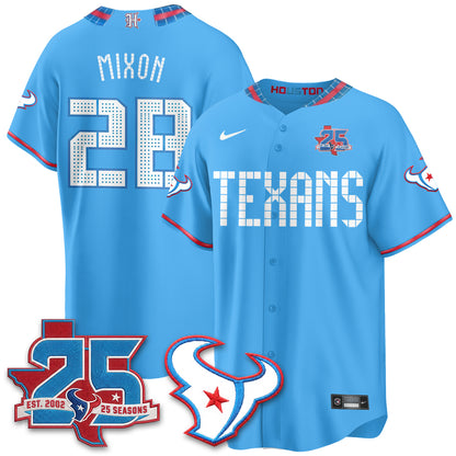 Houston Texans 2026 Rivalries Baseball Vapor Jersey - Stitched