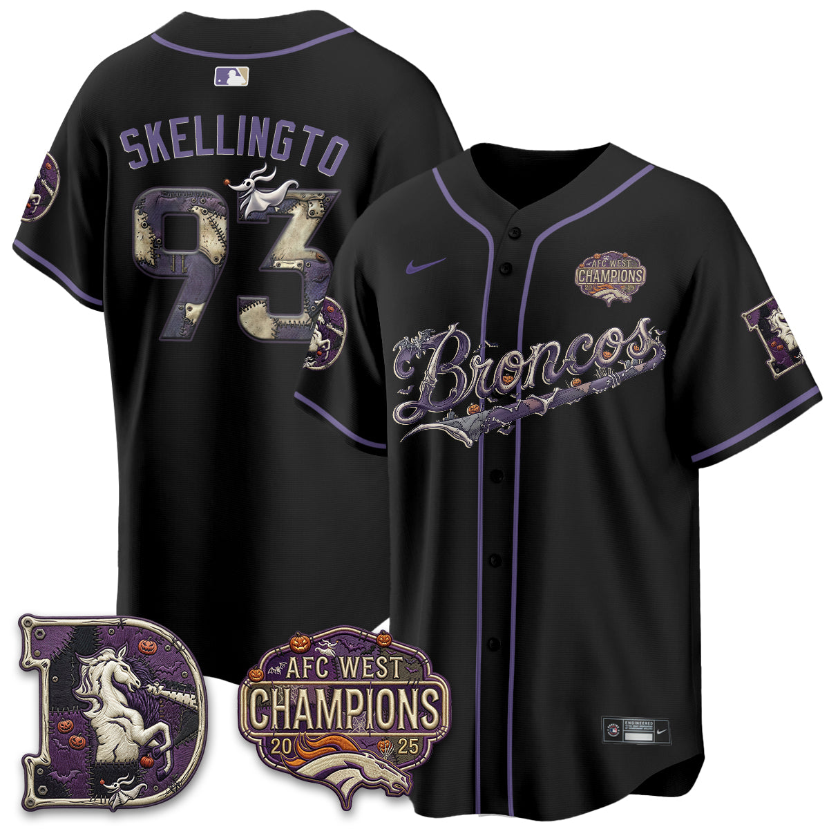 DEN 2026 Nightmare Edition Vapor Baseball Jersey - Stitched