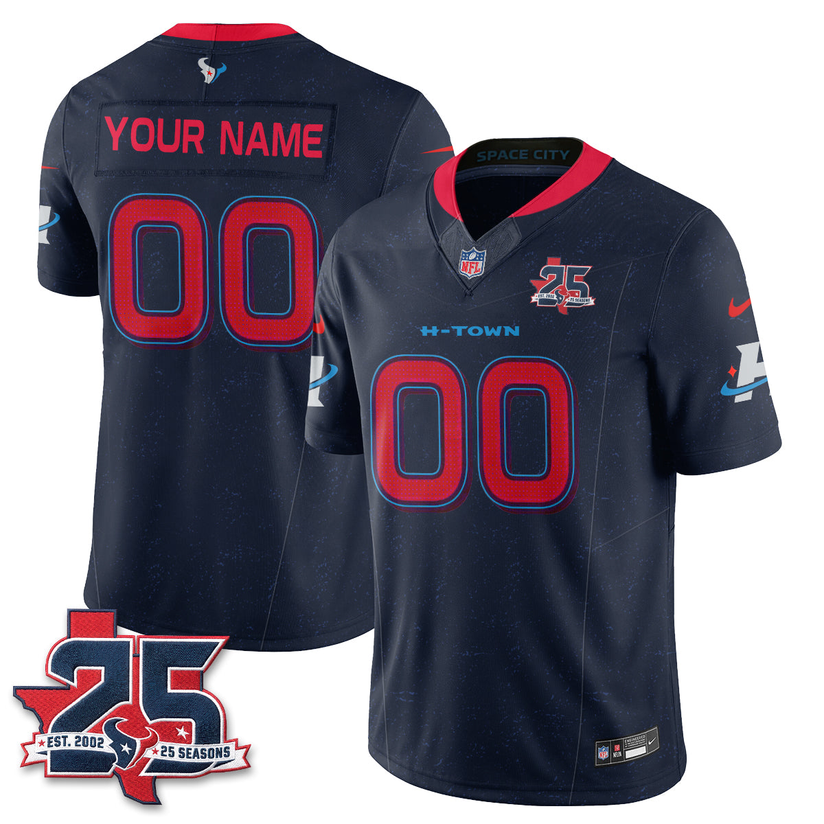 HOU Fangear Edition Vapor Custom Jersey - Stitched