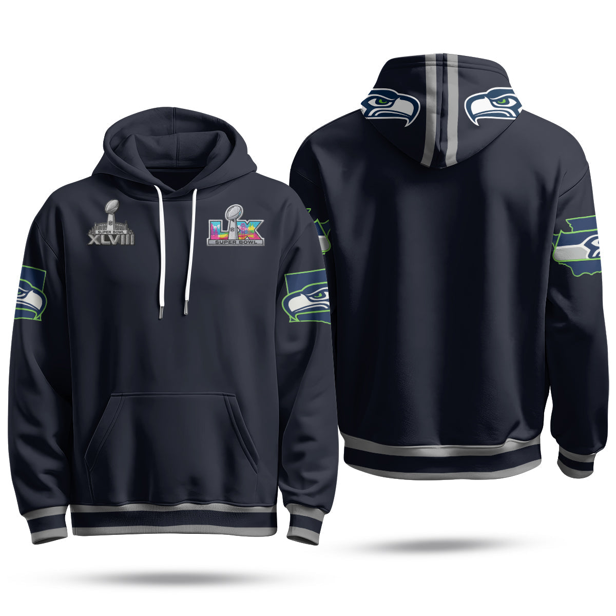 SEA S.Bowl Champs Fleece Hoodie - Printed
