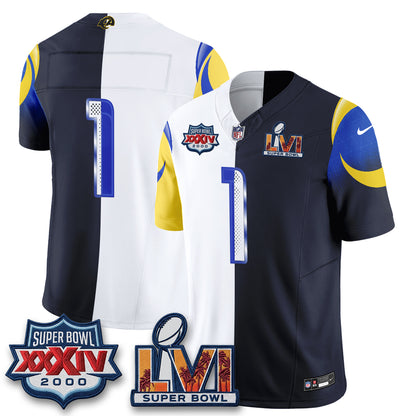 LAR Rivalries Split Vapor Jersey - Stitched