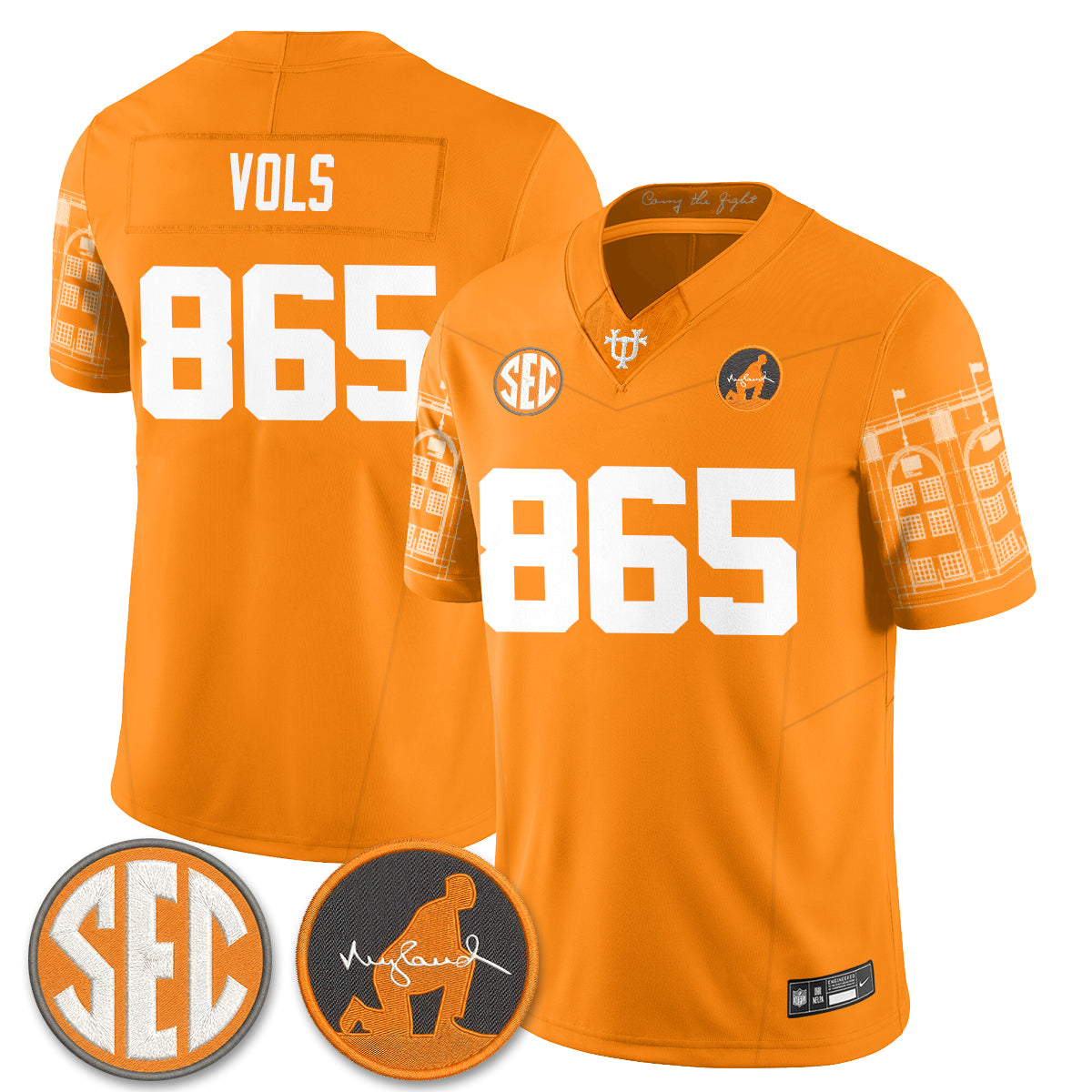 Tennessee Volunteers Built from Legacy Jersey - Stitched