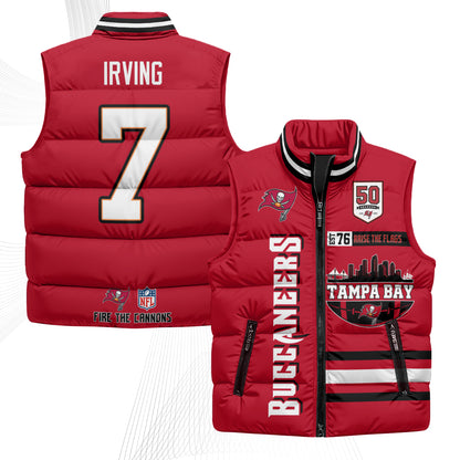 TB "Raise the Flags" Puffer Vest - Printed