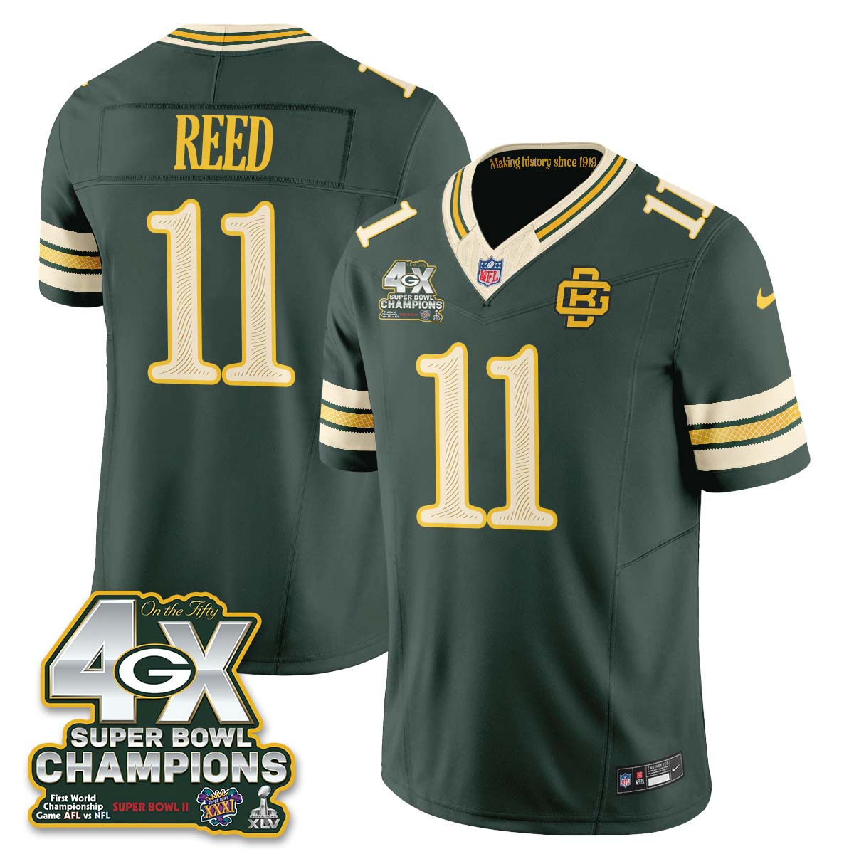 GB 2026 Rivalries 4X Champs Vapor Jersey - Stitched
