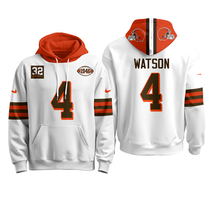 Cleveland Browns 1946 Anniversary Patch Hoodie - Stitched