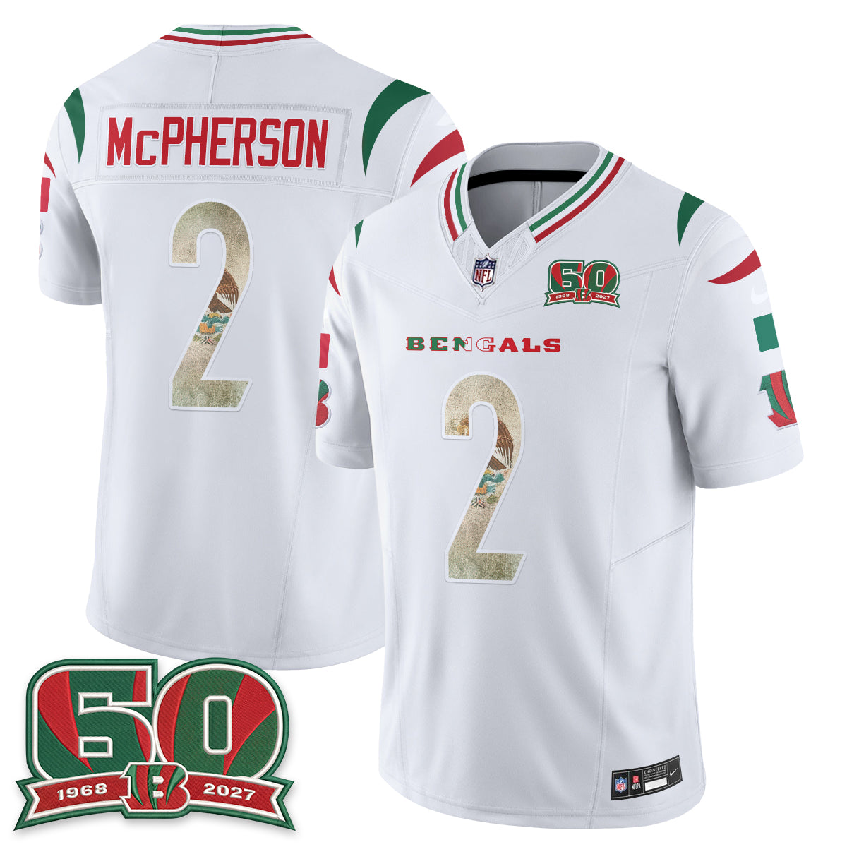 Cincinnati Bengals Mexico Edition Vapor Jersey - Stitched