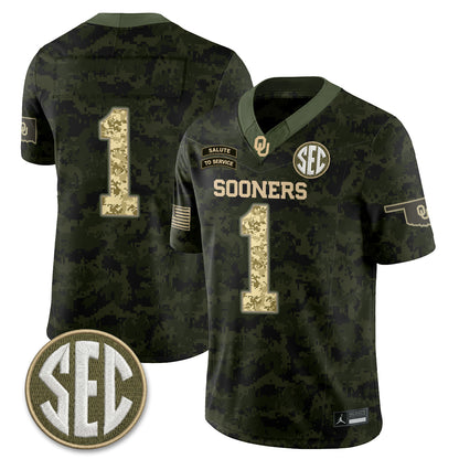 Oklahoma Sooners 2026 Salute to Service Vapor Jersey - Stitched