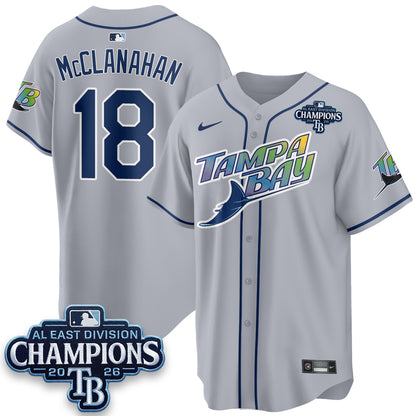 Tampa Bay Rays 2026 AL East Champs Vapor Jersey - Stitched