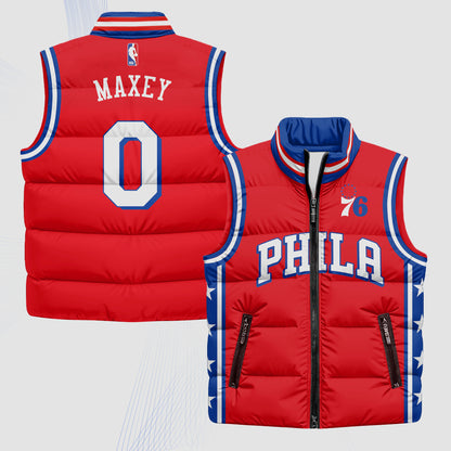 PHI Superteam 24th Season Patch Puffer Vest - Printed
