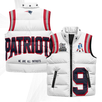 New England Patriots Rivalries Puffer Vest - Printed
